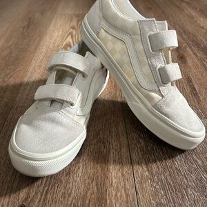 Vans Kids Beige Velcro Sneakers